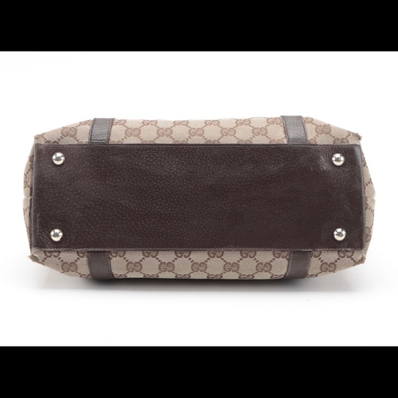 Small Brown Gucci Abby Tote in GG Supreme Canvas - Picture 11 of 16